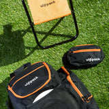 Ultipack Ultimate Frisbee Backpack w/ Disc Sleeve, Built-in Stool, Fanny Pack, Cleat Pocket