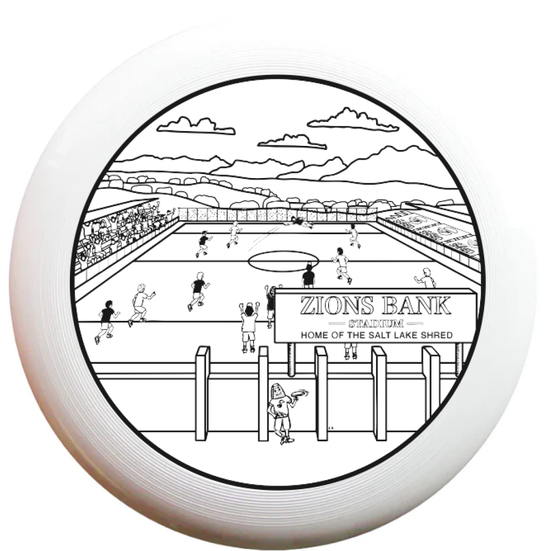 Color Me Zions Bank Stadium Frisbee
