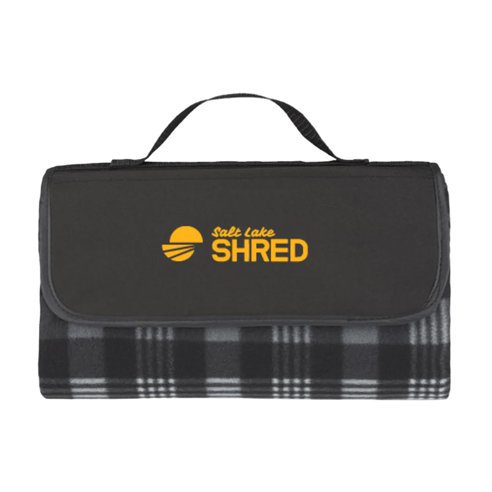 Black Shred Picnic Blanket