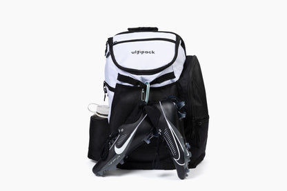 Ultipack Ultimate Frisbee Backpack w/ Disc Sleeve, Built-in Stool, Fanny Pack, Cleat Pocket