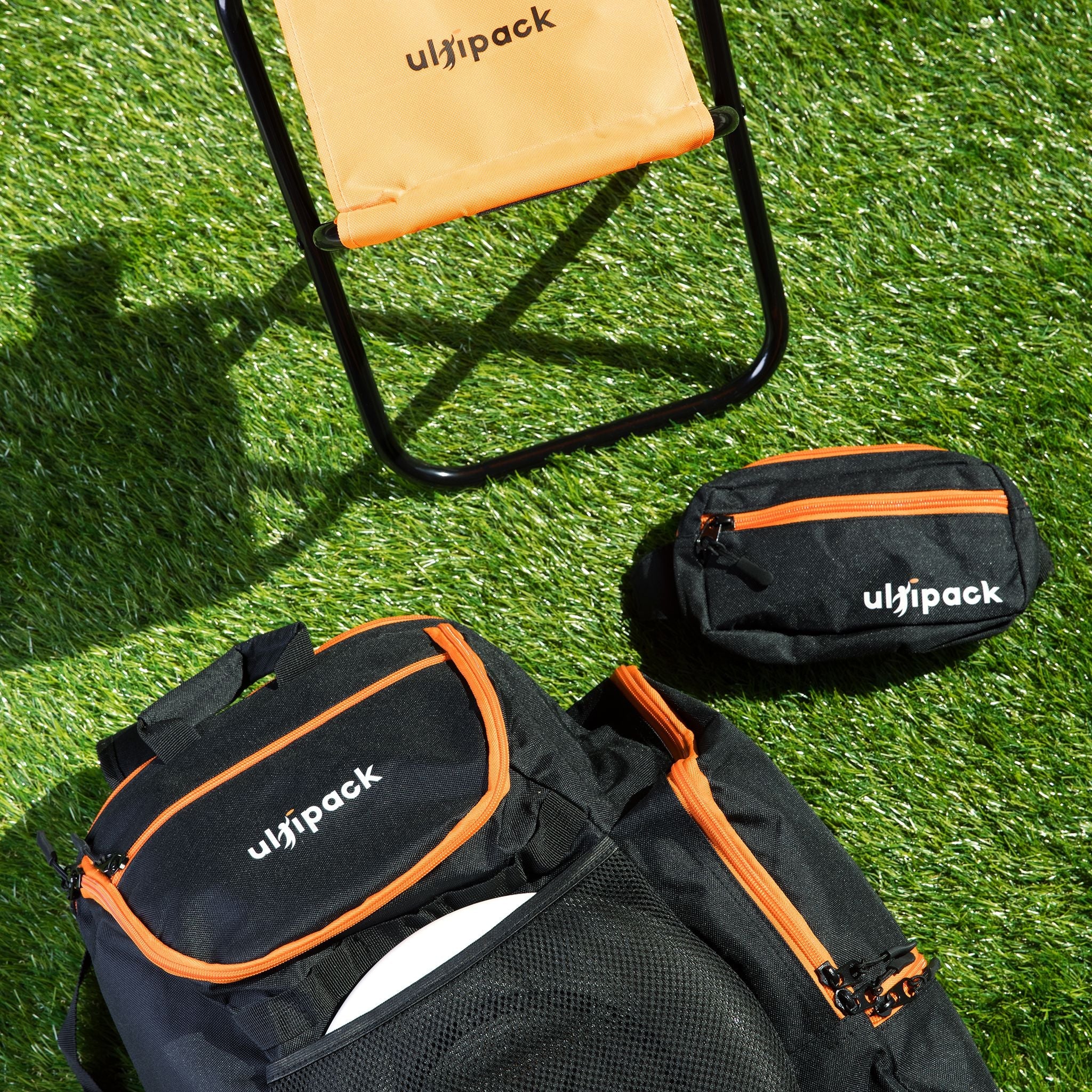 Ultipack Ultimate Frisbee Backpack w/ Disc Sleeve, Built-in Stool