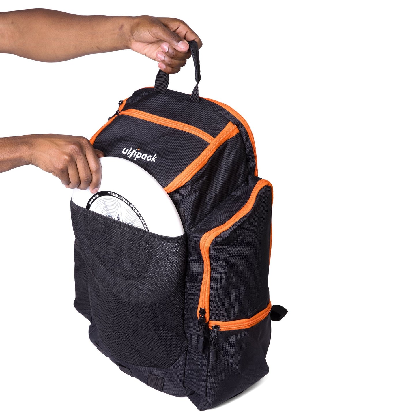 Ultipack Ultimate Frisbee Backpack w/ Disc Sleeve, Built-in Stool, Fanny Pack, Cleat Pocket